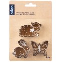 Wykrawacze do ciastek stalowe zajączek motyl baranek 3 szt. ORION 132607