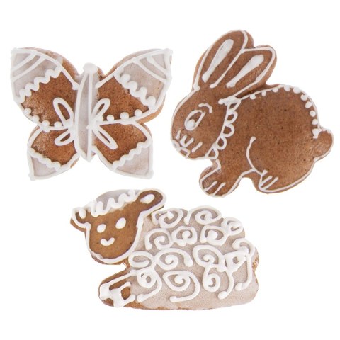 Wykrawacze do ciastek stalowe zajączek motyl baranek 3 szt. ORION 132607
