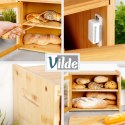 Chlebak bambusowy ze szczypcami dwupoziomowy 40x20x31cm VILDE 229197