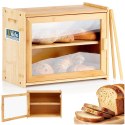 Chlebak bambusowy ze szczypcami dwupoziomowy 40x20x31cm VILDE 229197