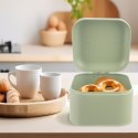 Chlebak metalowy pojemnik na chleb pieczywo zielony mały GREENISH 20x20x17cm ORION 152463
