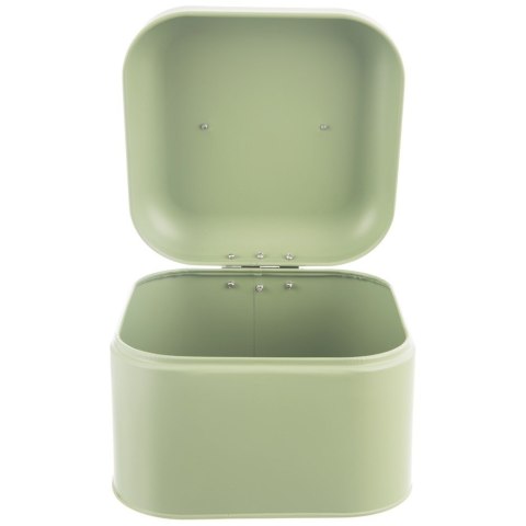 Chlebak metalowy pojemnik na chleb pieczywo zielony mały GREENISH 20x20x17cm ORION 152463