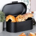 Chlebak stalowy pojemnik na pieczywo chleb bułki czarny 34x20x15cm VILDE 259626