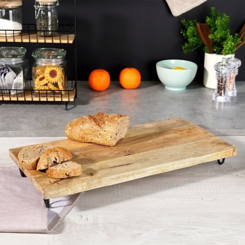 Deska do serwowania drewniana na nóżkach stolik na łóżko do łóżka 49x25cm VILDE 128021