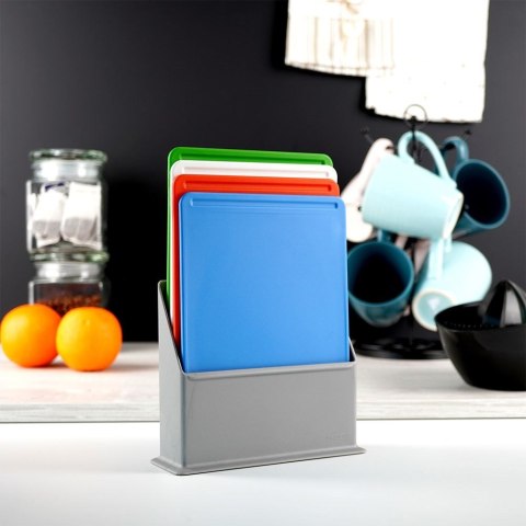 Deski do krojenia plastikowe ze stojakiem 20x15cm 4 szt. EXCELLENT HOUSEWARE 259164