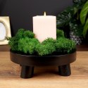Podstawka pod kompozycje dekoracyjne świece drewniana czarna 20cm VILDE 569488