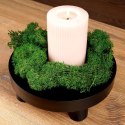 Podstawka pod kompozycje dekoracyjne świece drewniana czarna 20cm VILDE 569488