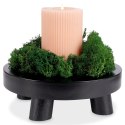 Podstawka pod kompozycje dekoracyjne świece drewniana czarna 20cm VILDE 569488