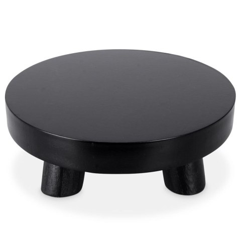 Podstawka pod kompozycje dekoracyjne świece drewniana czarna 20cm VILDE 569488