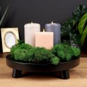 Podstawka pod kompozycje dekoracyjne świece drewniana czarna 30cm VILDE 569489