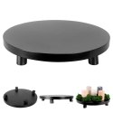 Podstawka pod kompozycje dekoracyjne świece drewniana czarna 40cm VILDE 569490