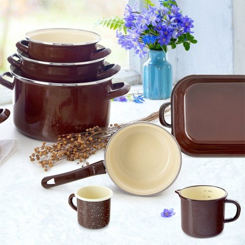 Rondel emaliowany BROWN 16 cm 1L ORION 113325