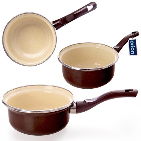 Rondel emaliowany mały BROWN 14 cm 620ml ORION 113324
