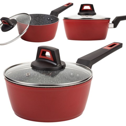 Rondel granitowy ze szklaną pokrywką indukcja TAURUS 18 cm 1.7L NAVA 10-144-075