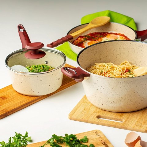 Rondel granitowy ze szklaną pokrywką indukcja TERRESTRIAL 18 cm 1.7L NAVA 10-044-005