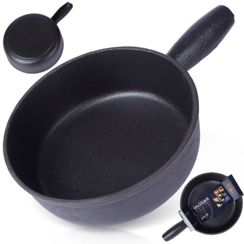 Rondel żeliwny na indukcję gaz 19 cm 1.2L VAGGAN 259309