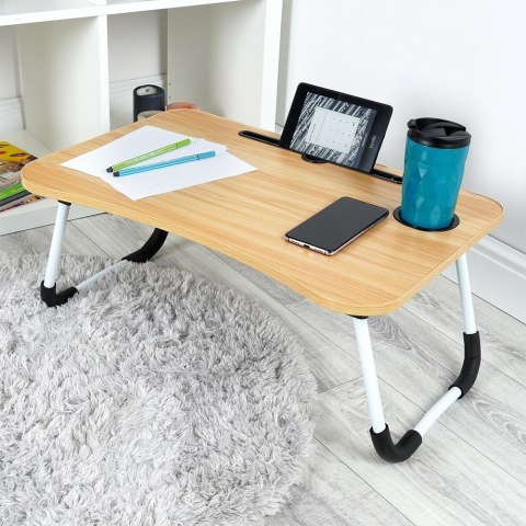 Stolik pod laptop i tablet śniadaniowy składany do łóżka na łóżko VILDE 568018