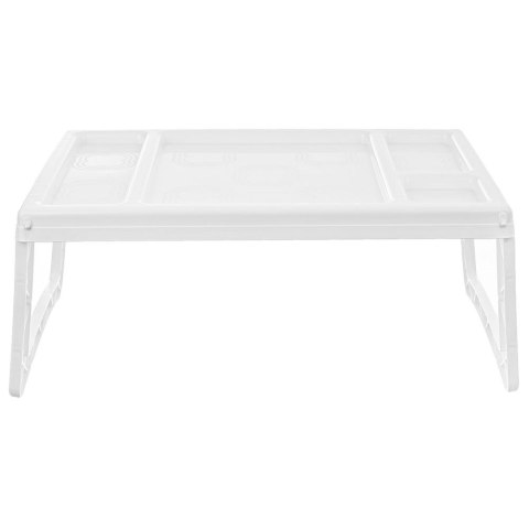 Stolik śniadaniowy do łóżka składany biały 50x30x21cm ORION 153832