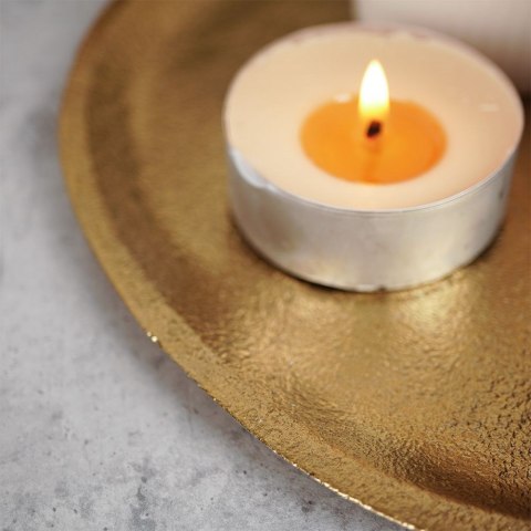 Taca dekoracyjna aluminiowa złota owalna 21.5cm VILDE 139223