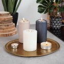 Taca dekoracyjna aluminiowa złota owalna 30cm VILDE 139224