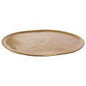 Taca dekoracyjna aluminiowa złota owalna 30cm VILDE 139224