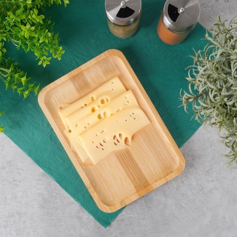 Taca do serwowania bambusowa prostokątna 21x14.5cm VILDE 128013