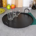 Taca do serwowania metalowa czarna z uchwytami 40.5cm EXCELLENT HOUSEWARE 139404