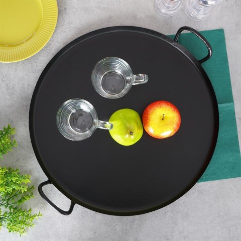 Taca do serwowania metalowa czarna z uchwytami 40.5cm EXCELLENT HOUSEWARE 139404