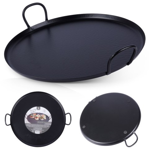 Taca do serwowania metalowa czarna z uchwytami 40.5cm EXCELLENT HOUSEWARE 139404