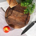 Taca do serwowania przekąsek drewniana z uchwytami 30cm VILDE 259025