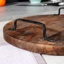 Taca do serwowania przekąsek drewniana z uchwytami 30cm VILDE 259025