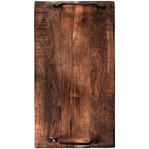 Taca do serwowania przekąsek drewniana z uchwytami 40.5x21.5cm VILDE 259023