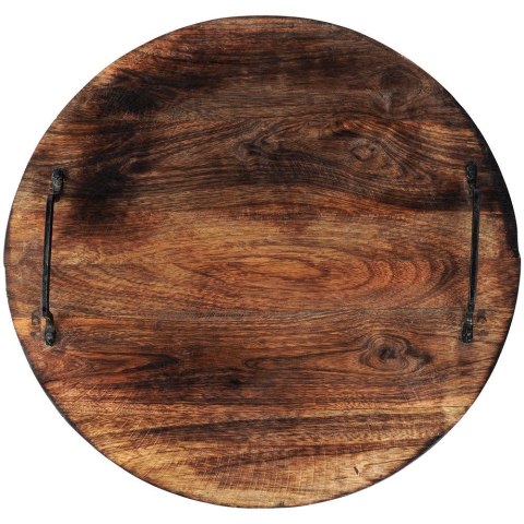 Taca do serwowania przekąsek drewniana z uchwytami duża 39cm VILDE 259026