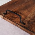 Taca do serwowania przekąsek drewniana z uchwytami duża 56x29.6cm VILDE 259024