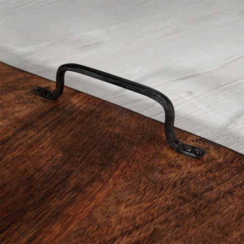 Taca do serwowania przekąsek drewniana z uchwytami duża 56x29.6cm VILDE 259024