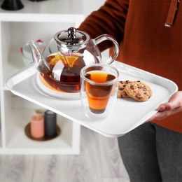 Taca do serwowania przekąsek potraw plastikowa biała 35.5x27cm ORION 153812