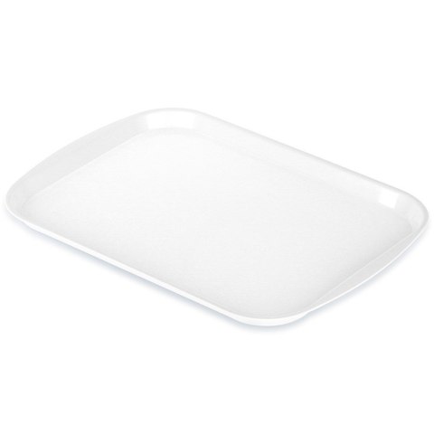 Taca do serwowania przekąsek potraw plastikowa biała 43.5x31.5cm ORION 153814