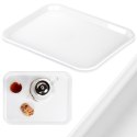 Taca do serwowania przekąsek potraw plastikowa biała 45.5x35.5cm ORION 153816