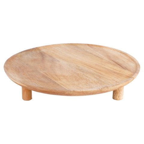 Taca drewniana do serwowania przekąsek na nóżkach 30.5cm VILDE 139621