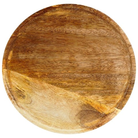 Taca drewniana do serwowania przekąsek na nóżkach stolik 30cm VILDE 139294