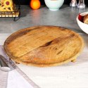 Taca drewniana do serwowania przekąsek na nóżkach stolik 37cm VILDE 139295