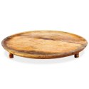 Taca drewniana do serwowania przekąsek na nóżkach stolik 37cm VILDE 139295