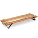 Taca drewniana do serwowania przekąsek na nóżkach stolik 67.5x19.5x7.5cm EXCELLENT HOUSEWARE 139204
