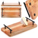 Taca drewniana do serwowania przekąsek z uchwytami 30x15.5cm VILDE 139741