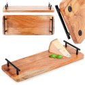 Taca drewniana do serwowania przekąsek z uchwytami 40x15.5cm VILDE 139742