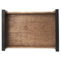 Taca drewniana do serwowania przekąsek z uchwytami MANGO 35.5x27cm ORION 153860