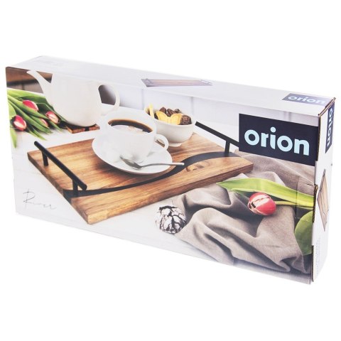 Taca drewniana do serwowania przekąsek z uchwytami RIVER 42x20x4.5cm ORION 153877