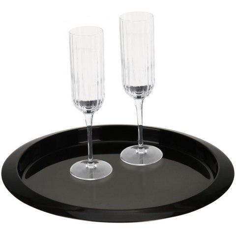 Taca kelnerska czarna tacka do serwowania potraw 35cm VILDE 259061