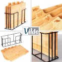 Zestaw desek deski do krojenia bambusowe ze stojakiem 4-ele 28x20cm VILDE 259004