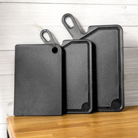 Zestaw desek do krojenia deski deska plastikowa czarna 3-ele VILDE 128027